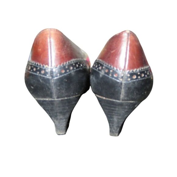 Enzo Angiolini Saddle Oxford Two Toned Brazilian Leather Pumps size 10 - Picture 3 of 10